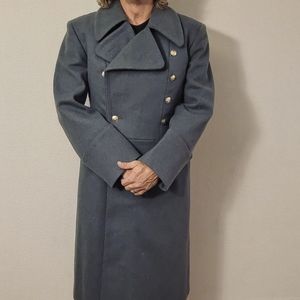 Vintage Russian USSR Wool Officer's Heavy Great Coat Soviet Army